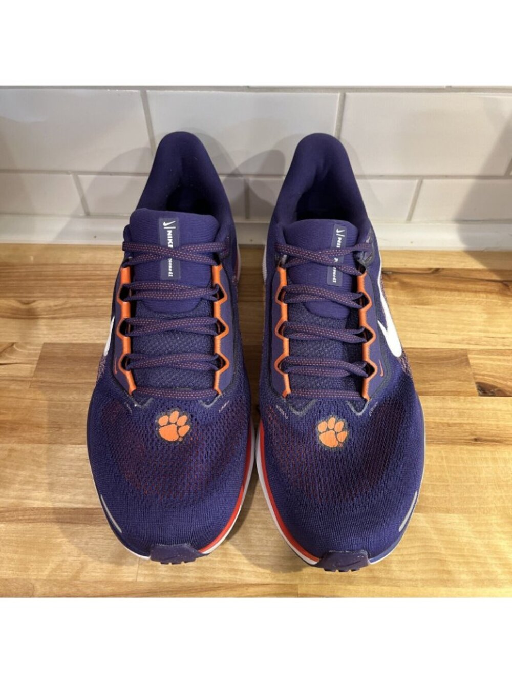 Nike Pegasus 41 Clemson Tigers Running Shoes Men's SZ 11 Purple Mesh FZ5108-500 - Picture 7 of 12
